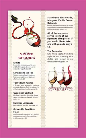 Menu Design by dkthedon for Great Adirondack Steak & Seafood Co. | Design: #1948645