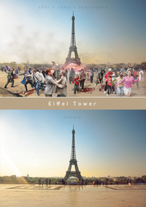 Famous world landmarks after the zombie apocolypse | Design Photoshop par Gfx.26™
