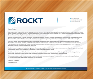 Diseño de Membrete por Sarmishtha Chattopadhyay_loginchange para Rockt | Diseño: #2030173