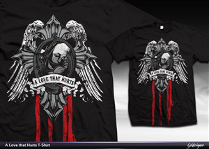 T-shirt for NEW indie film #ALOVETHATHURTS  | T-shirt Design by gekgrfx