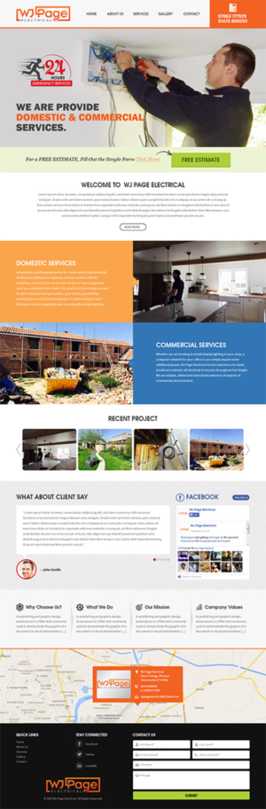 Web-Design von RupalTechno für WJ Page Eletrical | Design #7724718