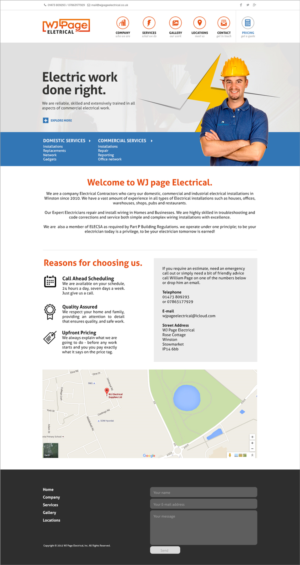 Web Design by WYSIWYG for WJ Page Eletrical | Design: #7668260