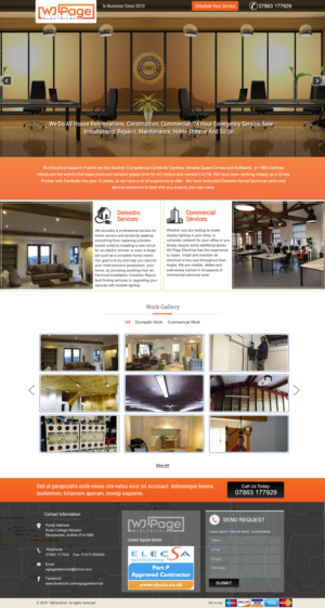 Web Design by HarmiDesigning for WJ Page Eletrical | Design: #7651460