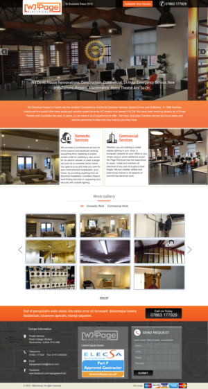 Web Design by HarmiDesigning for WJ Page Eletrical | Design: #7651461