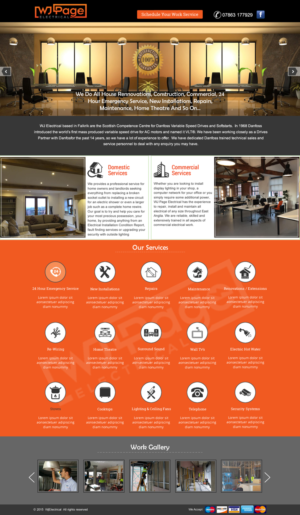 Web Design by HarmiDesigning for WJ Page Eletrical | Design: #7651463