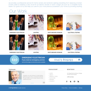 Web Design by Limecom for WJ Page Eletrical | Design: #7647685