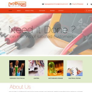 Web Design by Limecom for WJ Page Eletrical | Design: #7647830