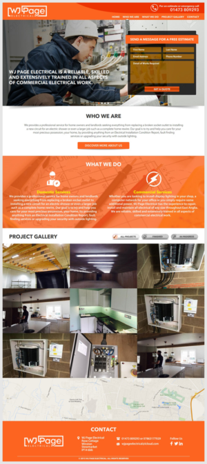 WJ Page Electrical Website Page | Web Design par -Marc-