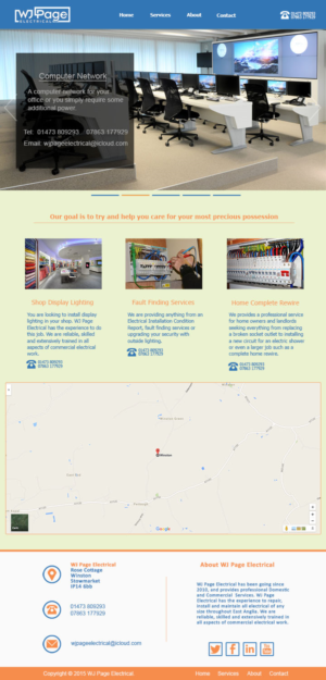 Web Design by Zaheer Ahmed for WJ Page Eletrical | Design: #7711693