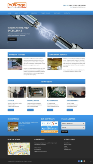 Web Design by pb for WJ Page Eletrical | Design: #7635851