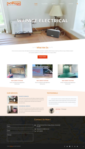 Web Design by pb for WJ Page Eletrical | Design: #7635854