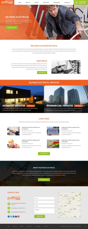 Web Design by pb for WJ Page Eletrical | Design: #7635855
