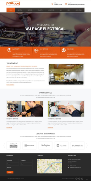 Web Design by pb for WJ Page Eletrical | Design: #7635867
