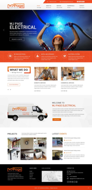 Web Design by pb for WJ Page Eletrical | Design: #7635868