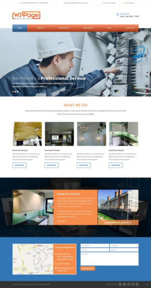 Web Design by pb for WJ Page Eletrical | Design: #7635869
