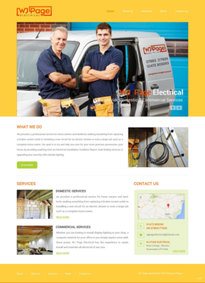 Web Design by pb for WJ Page Eletrical | Design: #7635874