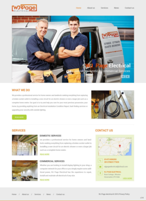 Web Design by pb for WJ Page Eletrical | Design: #7635875