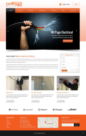 Web Design by pb for WJ Page Eletrical | Design: #7636605