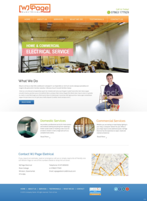 Web Design by pb for WJ Page Eletrical | Design: #7636607