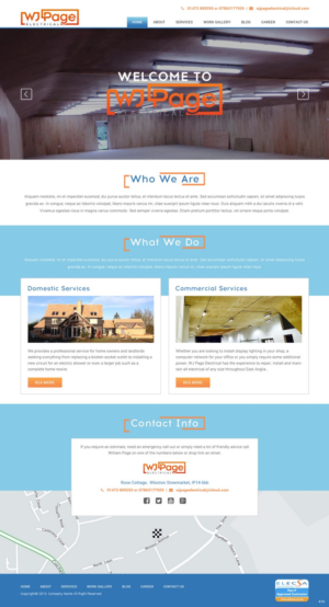 Web Design by pb for WJ Page Eletrical | Design: #7646384