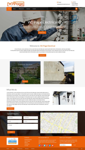 Web Design by pb for WJ Page Eletrical | Design: #7646387