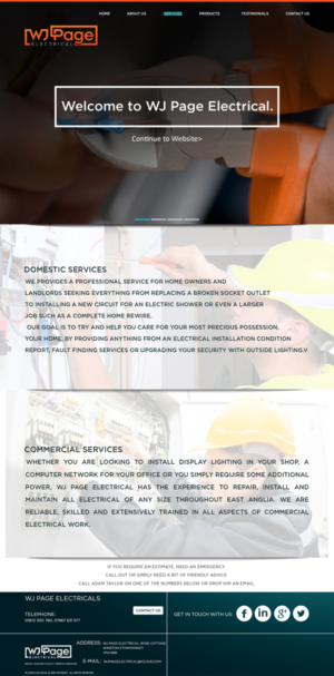Web-Design von Admira Graphics für WJ Page Eletrical | Design #7684985
