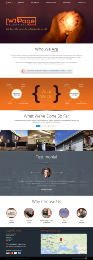 Web Design by SJ-Designer for WJ Page Eletrical | Design: #7743703