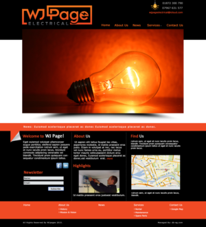 Web Design by db designs for WJ Page Eletrical | Design: #7621275