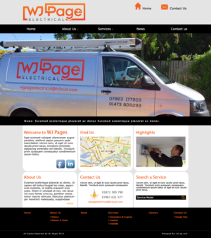 Web Design by db designs for WJ Page Eletrical | Design: #7621705