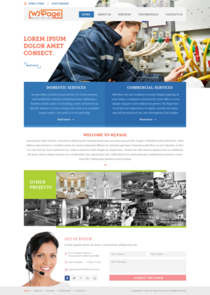 Web-Design von Creative Usha für WJ Page Eletrical | Design #7685195