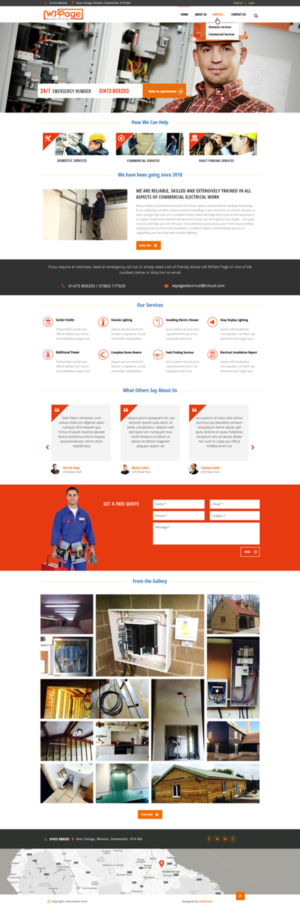 Web Design by Da Miracle for WJ Page Eletrical | Design: #7735269