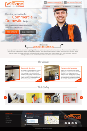 Web Design by Tpith for WJ Page Eletrical | Design: #7738378