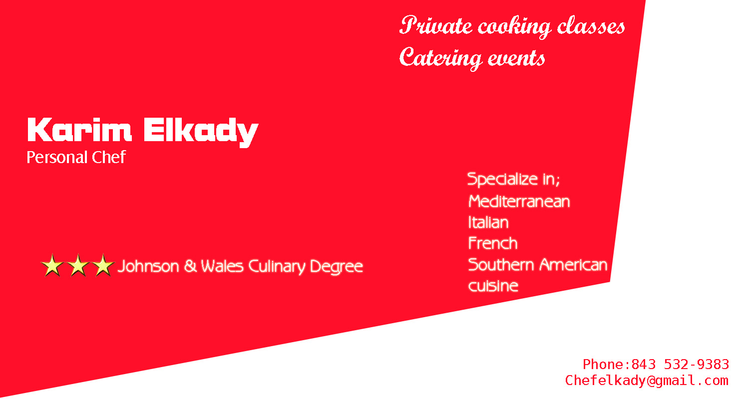 Business Card Design by enesbayam1994 for Personal Chef | Design #7837724