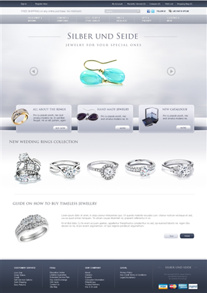 Bright and vibrant Jewelry Designer Web Page | Web Design by eMango