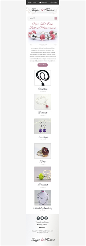 Bright and vibrant Jewelry Designer Web Page | Web Design by Behriatech
