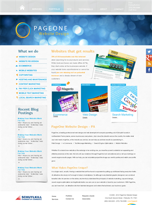 Wordpress Design by caltago for PageOne Website Design | Design #1928239