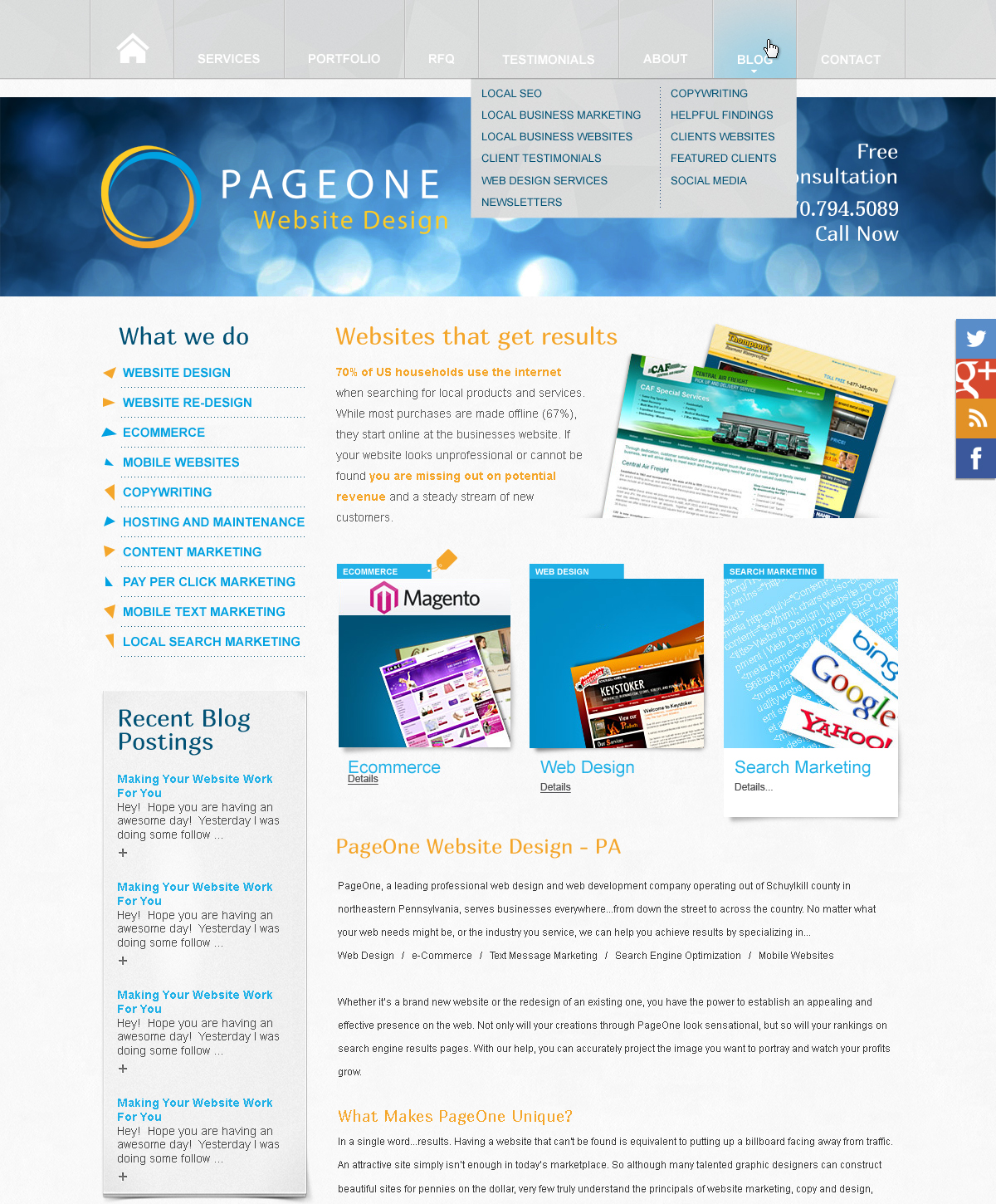 Design Wordpress par caltago pour PageOne Website Design | Design #1928394