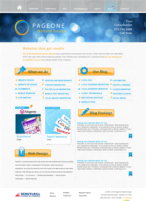 Design Wordpress par caltago pour PageOne Website Design | Design : #1950813