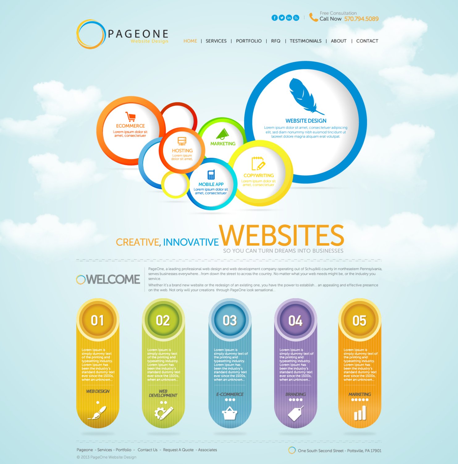 Wordpress Design by TechWise for PageOne Website Design | Design #1940751