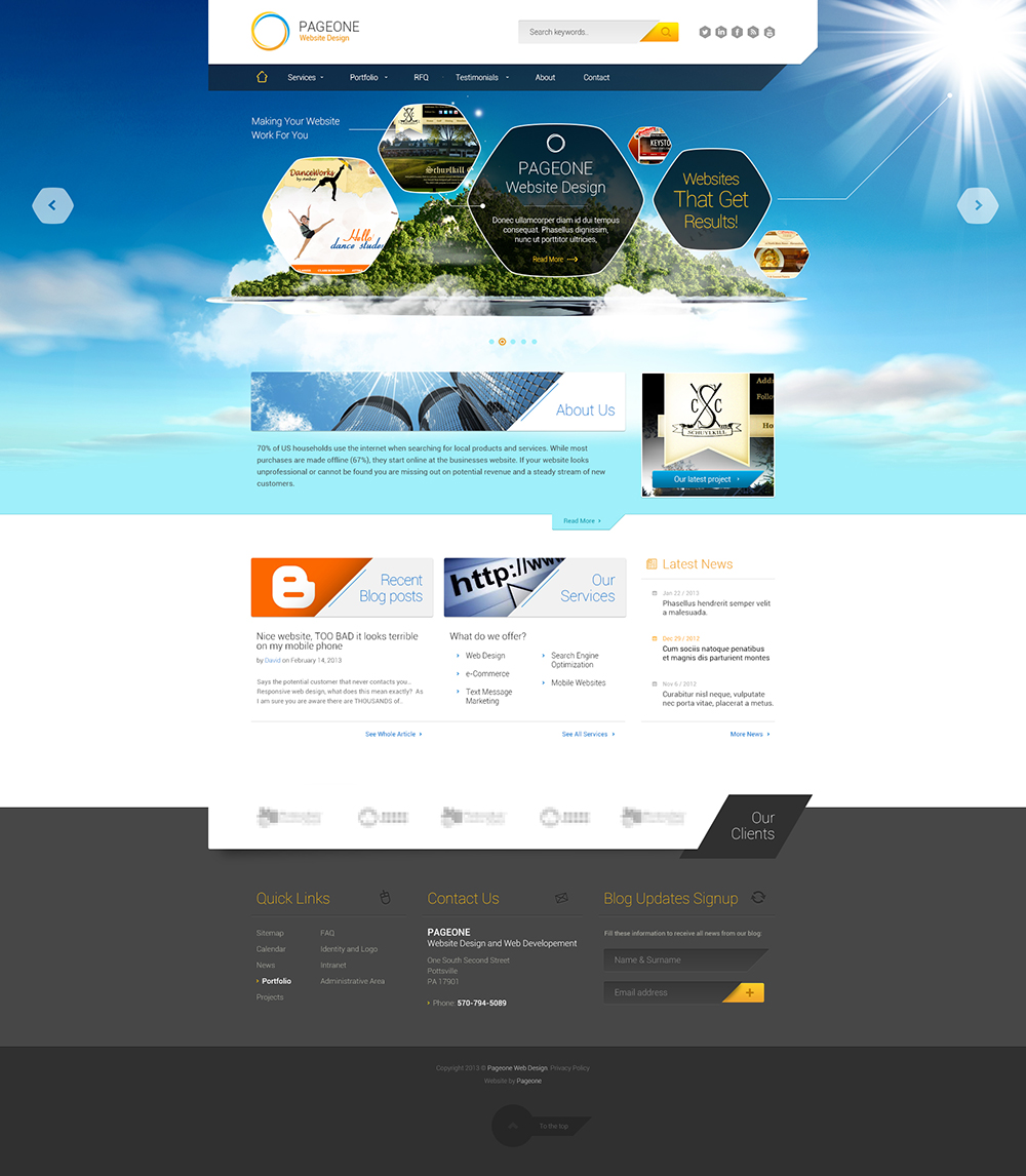 Wordpress Design by Fuxxo Works for PageOne Website Design | Design #1898807