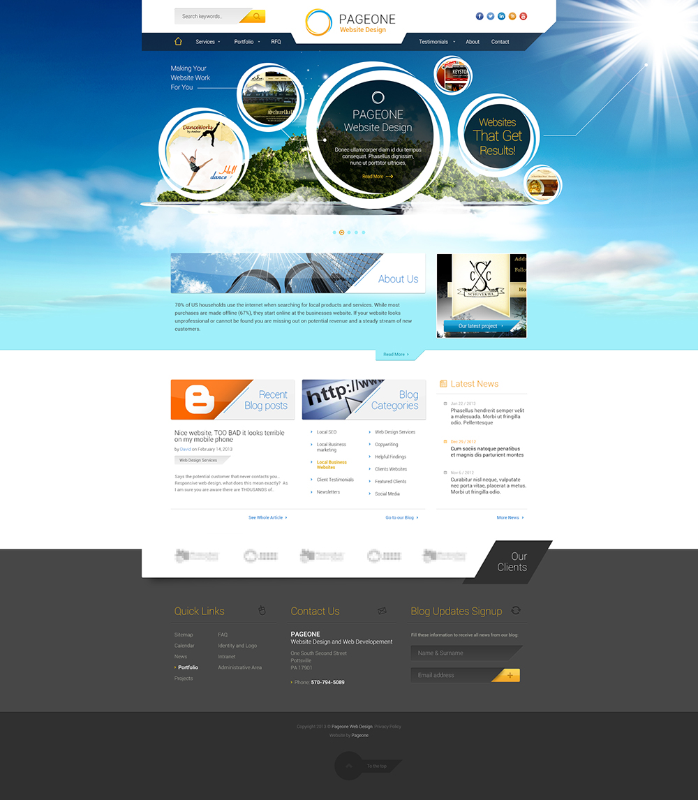 Wordpress Design by Fuxxo Works for PageOne Website Design | Design #1929880