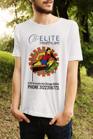 T-shirt Design by Black Stallions Impressive Solutions for Elite Healthcare | Design #7635994