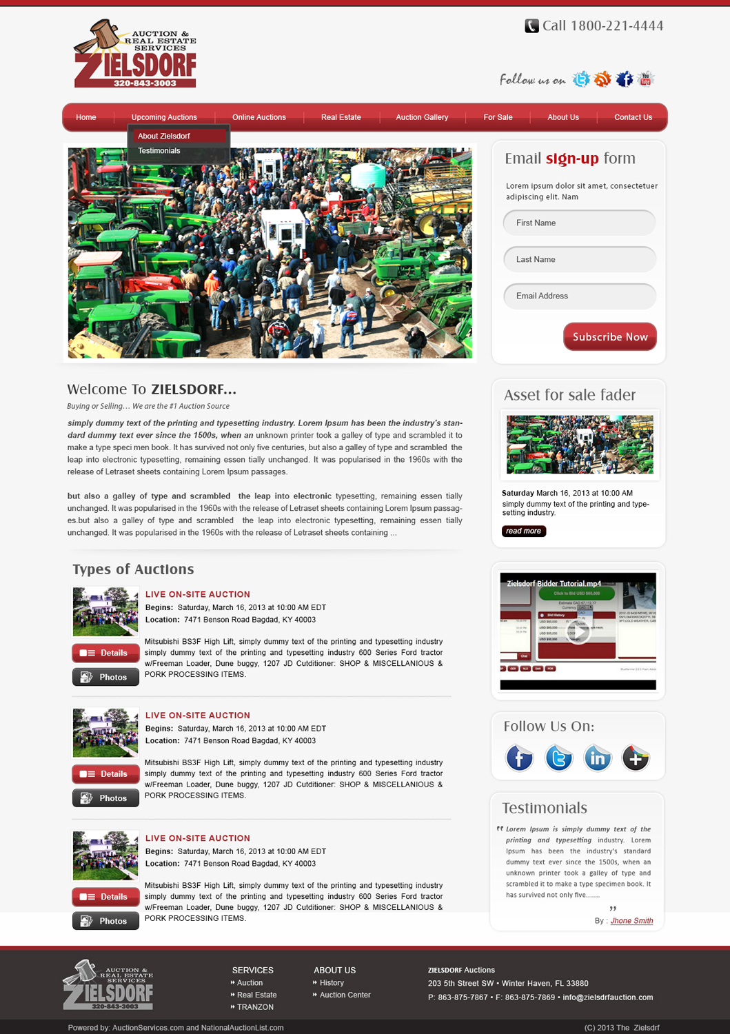 Wordpress Design by webxvision for AuctionServices.com, Inc. | Design #1908261