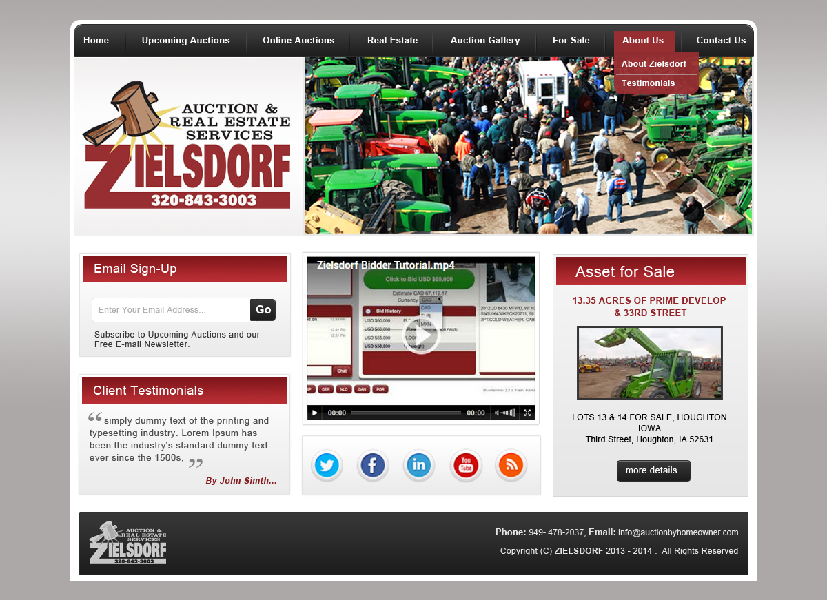 Wordpress Design by Creative X Designs for AuctionServices.com, Inc. | Design #1914900