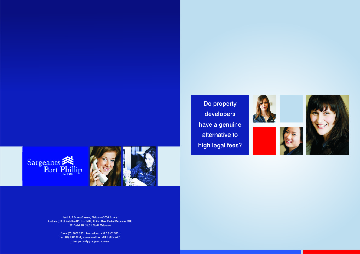 Brochure Design by ddesign for Sargeants- Port Phillip | Design #394177