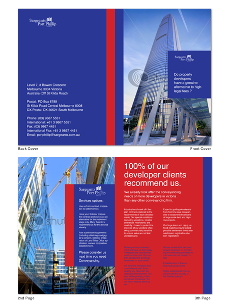 Brochure Design by NAOTOO for Sargeants- Port Phillip | Design #394500