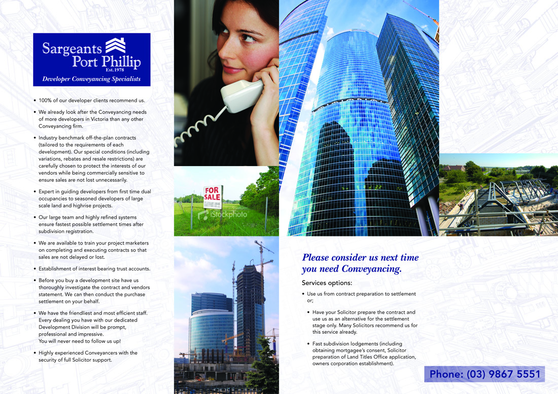 Brochure Design by peterdesign for Sargeants- Port Phillip | Design #388555