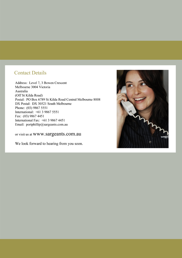 Brochure Design by Inspirational Design for Sargeants- Port Phillip | Design #385303