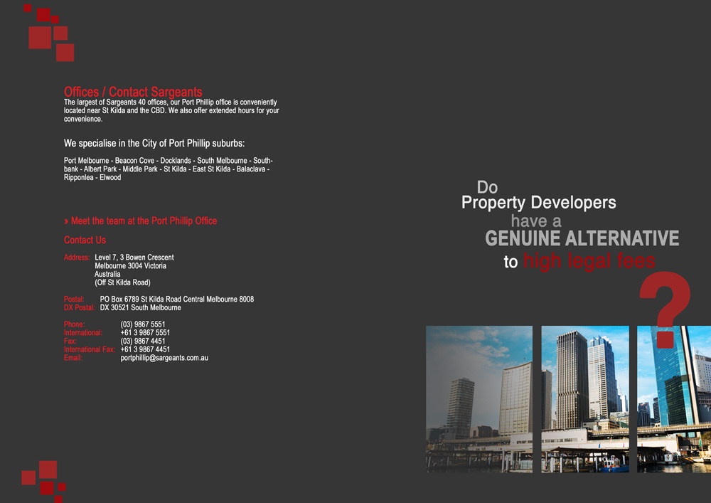 Brochure Design by zberry for Sargeants- Port Phillip | Design #389658