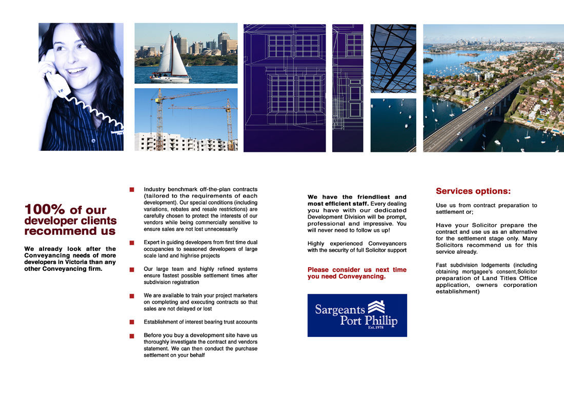 Brochure Design by zberry for Sargeants- Port Phillip | Design #389828